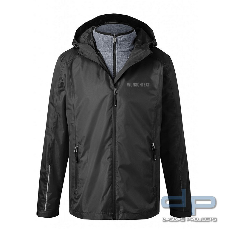 Funktionelle 3-in1 Herren Doppeljacke in verschiedenen Farben mit Wunschaufdruck