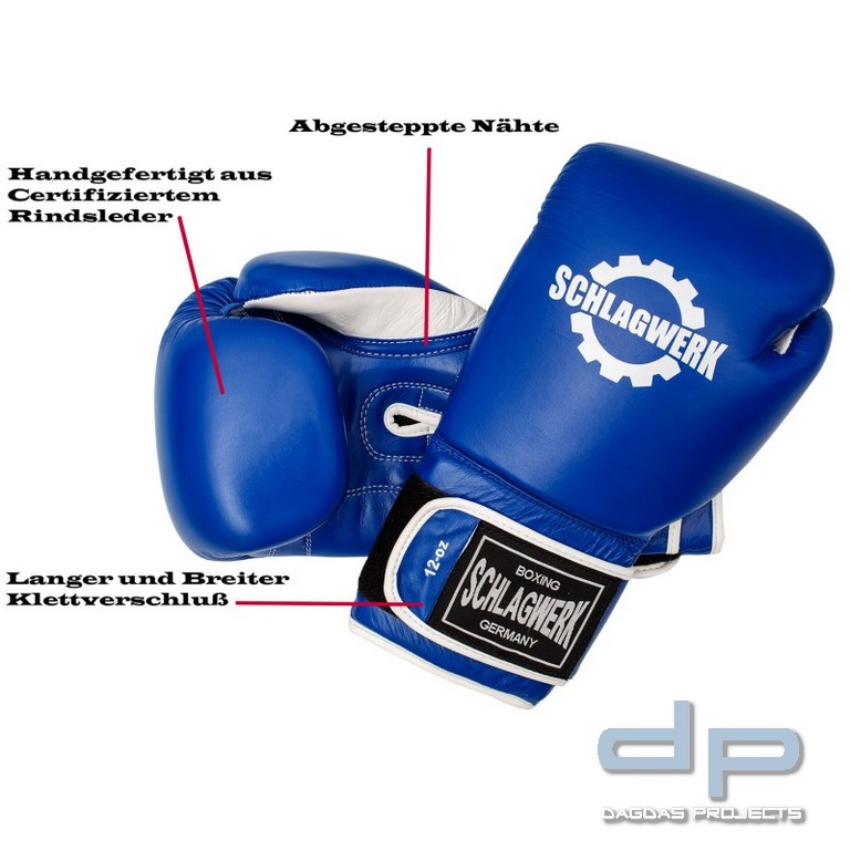 SCHLAGWERK Boxhandschuhe Training/Sparring 2.0 blau/weiß