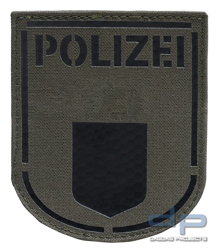 Infrarot Patch Steingrau Lasercut Polizei Berlin