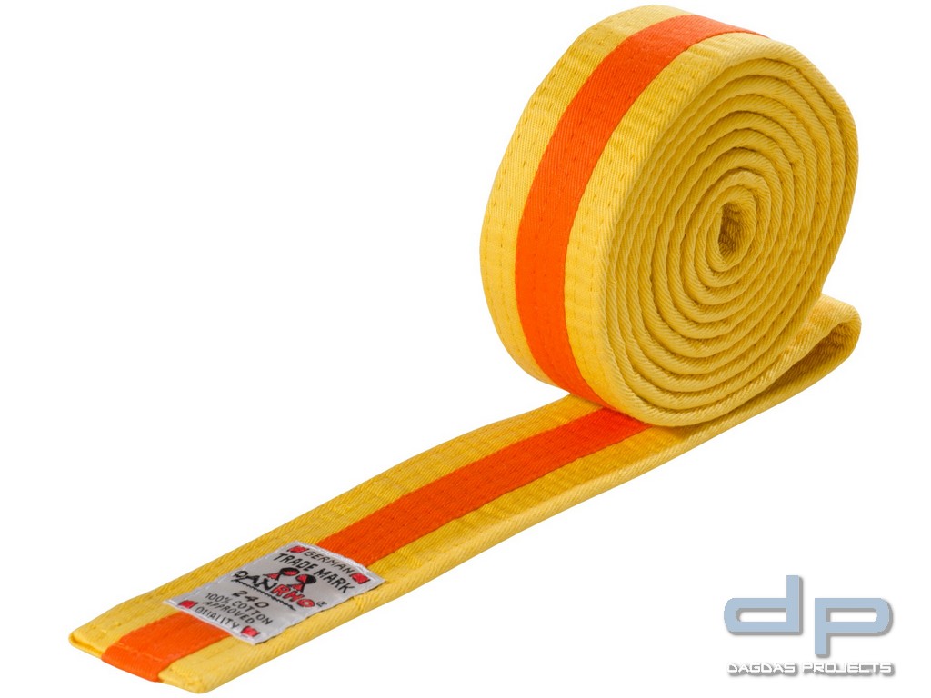 DANRHO Kinder und Jugend Kampfsportgürtel Gelb/Orange/Gelb