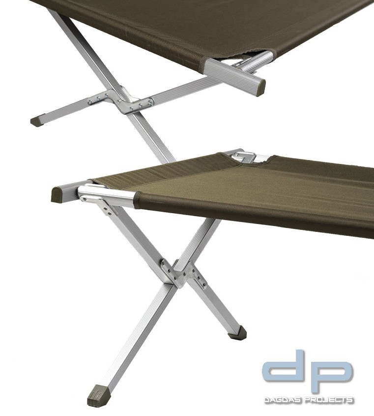 FELDBETT US TYP ALU EXTRA BREIT MIT TASCHE