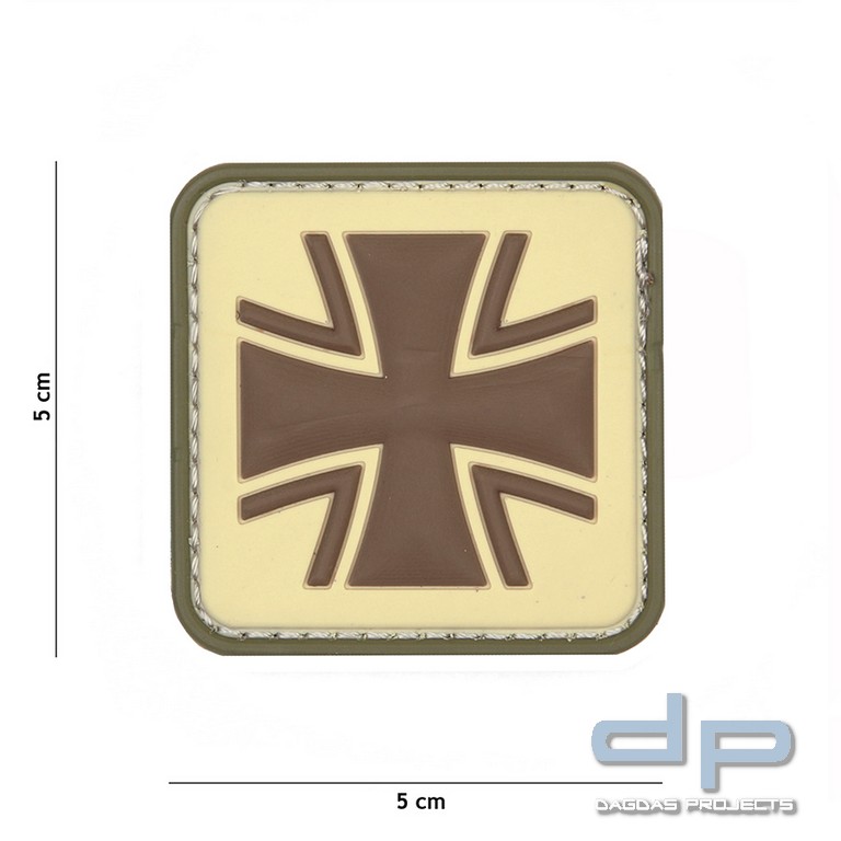Emblem 3D PVC Deutsches Kreuz coyote