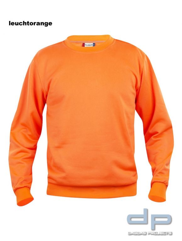 Clique Basic Roundneck mit Wunschaufdruck gestrichelte Linien in verschiedenen Farben