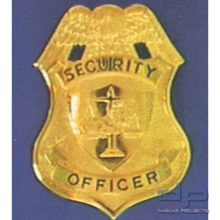 Security Officer goldfarben - Metallabzeichen