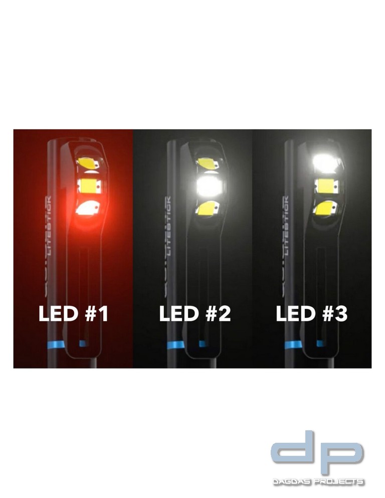 Quiqlite (TM) LiteStick LED-Stiftlampe "Tactical Red" (rot/weiß/weiß)