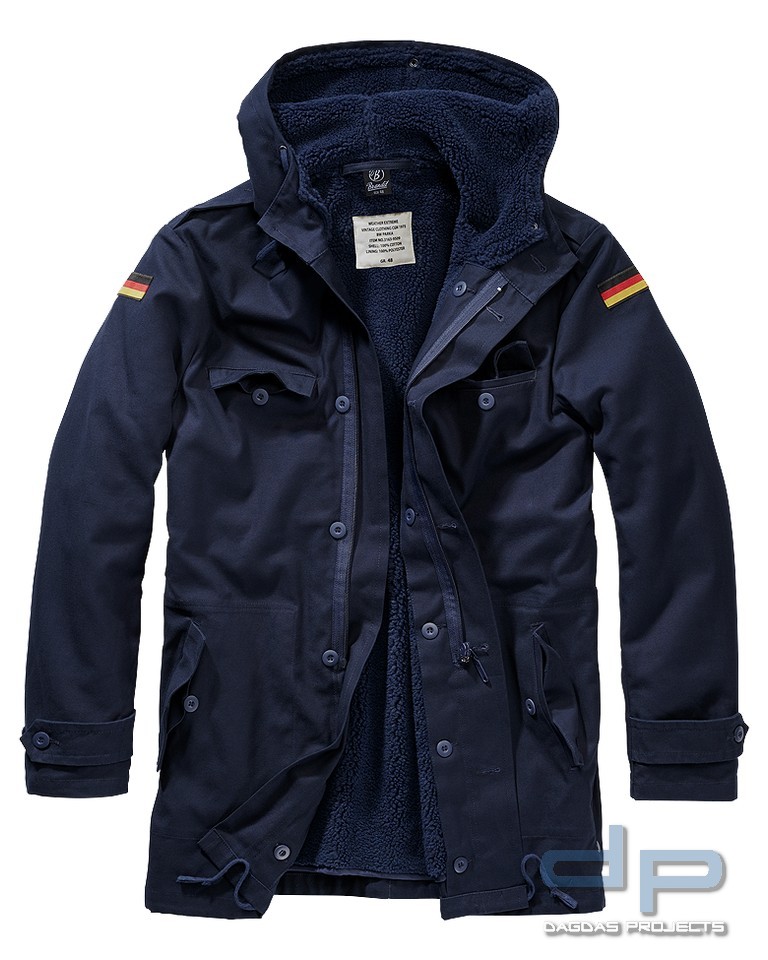 BW Parka Flag in Navy Größe: 60 und Oliv Größe: 56