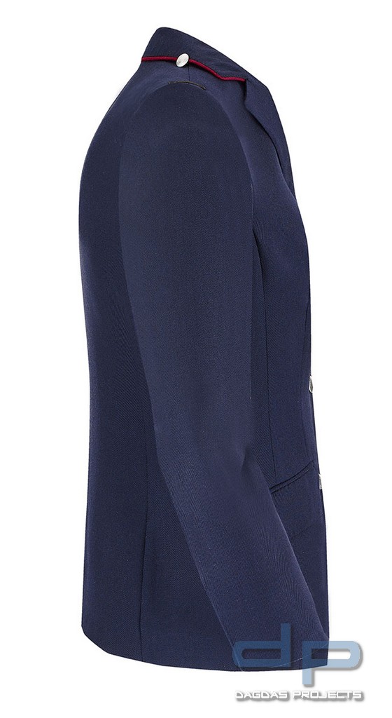 Damen Uniformjacke mit Kragenbiese bordeauxrot und Vorrichtung für Schulterstücke