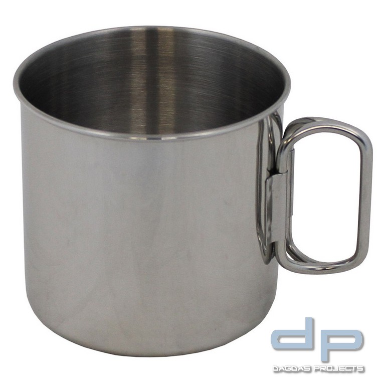 Tasse, Edelstahl, Klappgriffe, 450 ml
