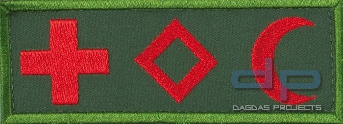 Medic Symbole International Oliv/Rot auf Klett
