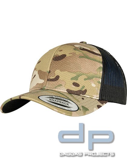 Retro Trucker Multicam Cap in verschiedenen Farben