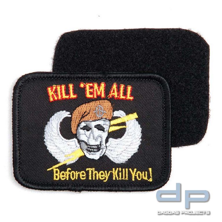 Emblem Stoff Kill'em All mit Klettband