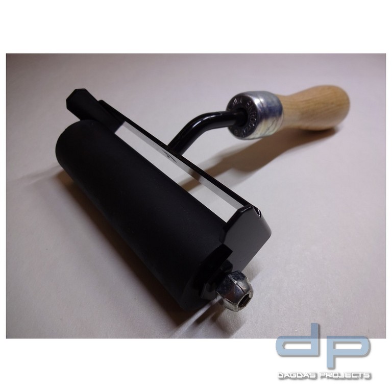 Dönges Fingerabdruckwalze,Spezialgummi, 10 cm, schwarz