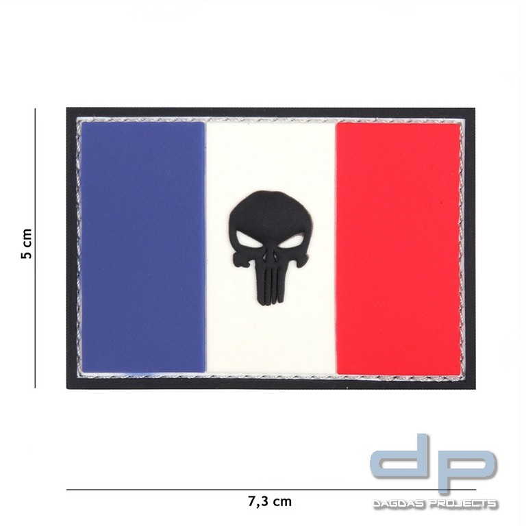 Emblem 3D PVC Punisher Französiche Flagge