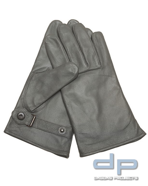 BW LEDERFINGERHANDSCHUHE GEF. GRAU VPE 2