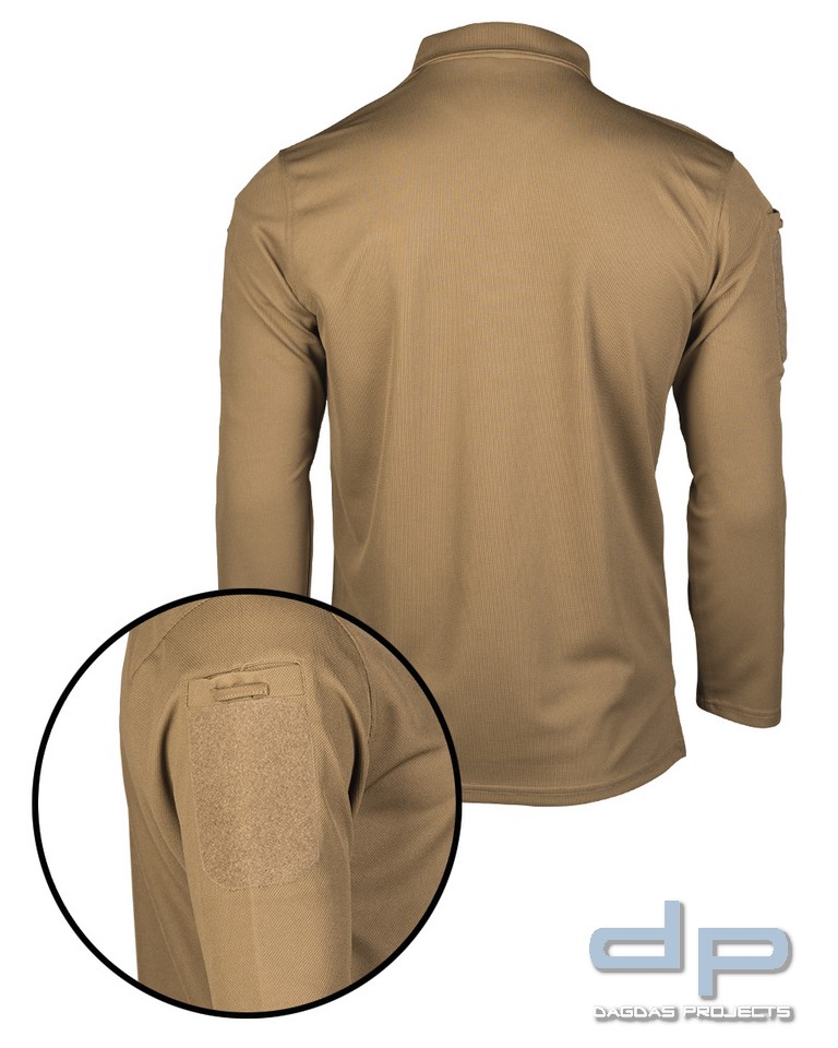 TACTICAL QUICK DRY POLOSHIRT 1/1 ARM DARK COYOTE VPE3