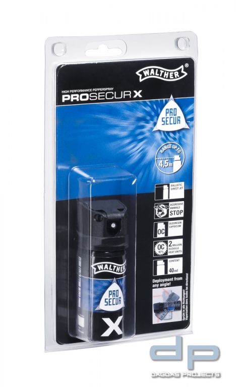 Walther ProSecur Pfefferspray 3,5 Meter Reichweiter konischer Strahl