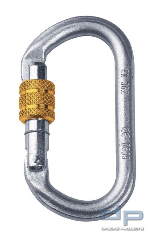 Karabiner Stahl Screw Oval