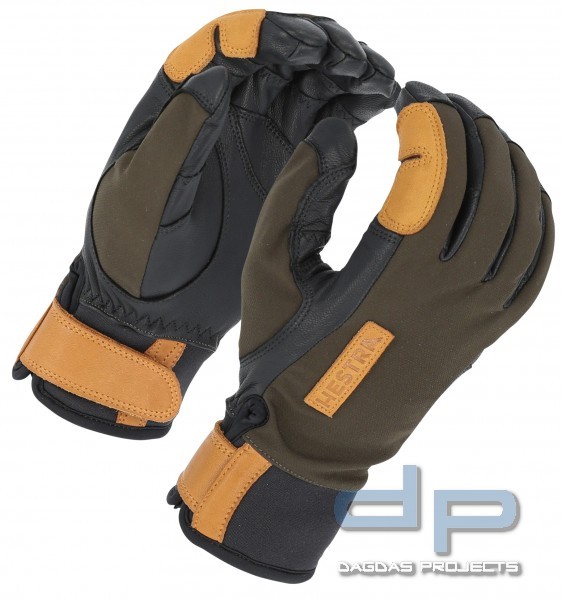Hestra Ergo Grip Active Wool Terry (Leder GoreTex Handschuhe) in Dark Olive/Black