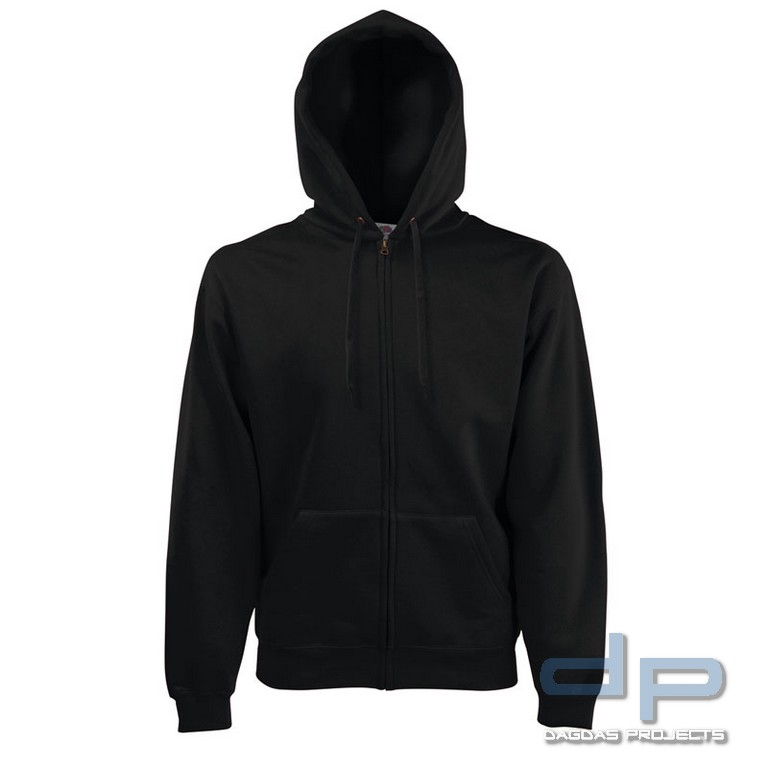 Zip Through Hooded Sweat mit Wunschtext in verschiedenen Farben