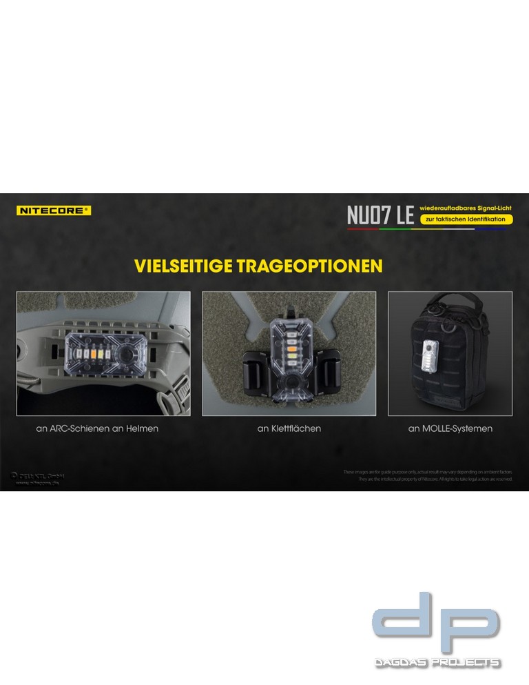 NiteCore® mehrfarbige - Signalleuchte -NU07LE-