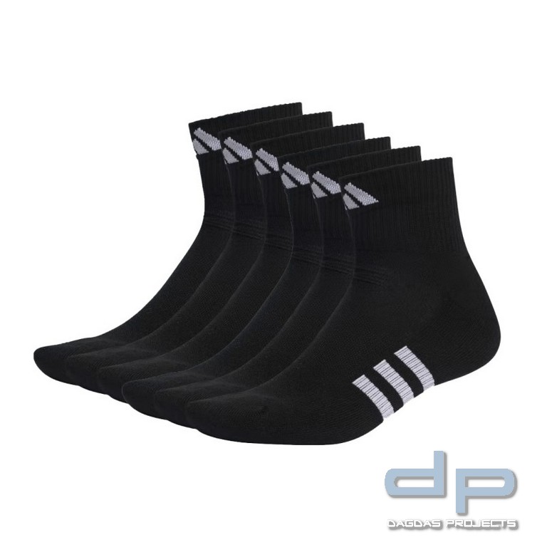 adidas Socken "Cush" mid (3er Pack) in Schwarz