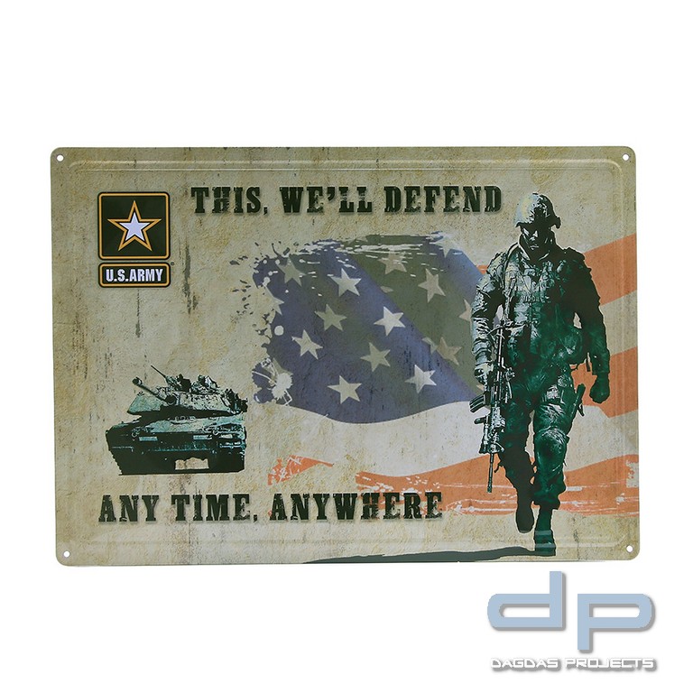 Metallplatte groß #108 This, We'll defend