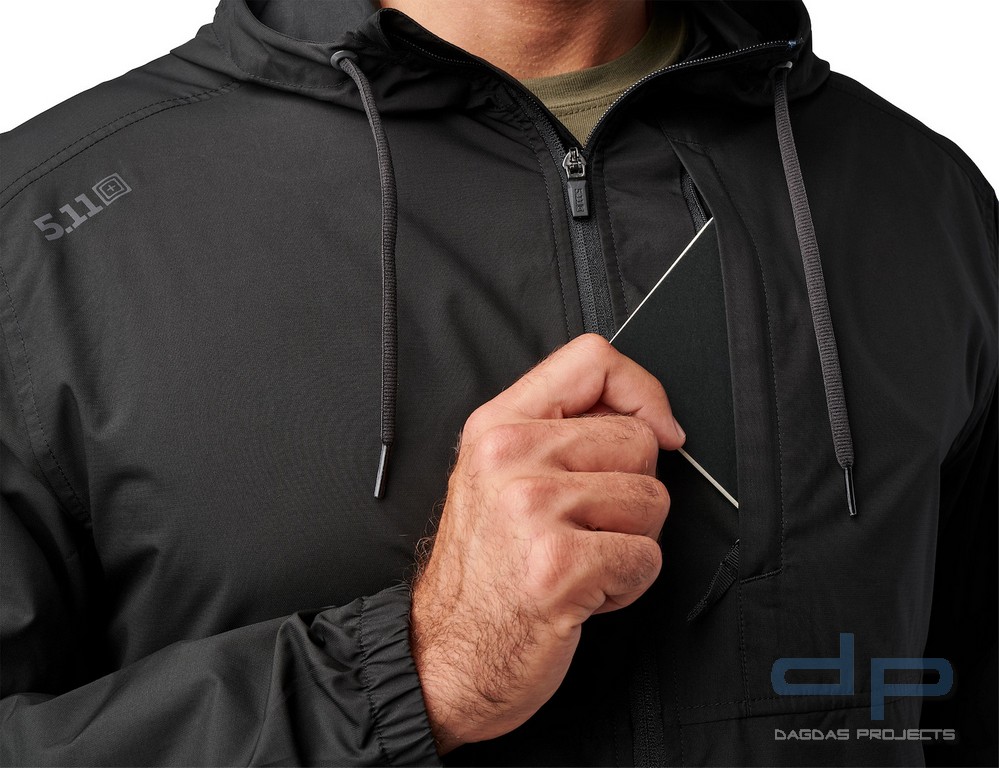 5.11 RADAR PACKABLE HOODED JKT IN VERSCHIEDENEN FARBEN