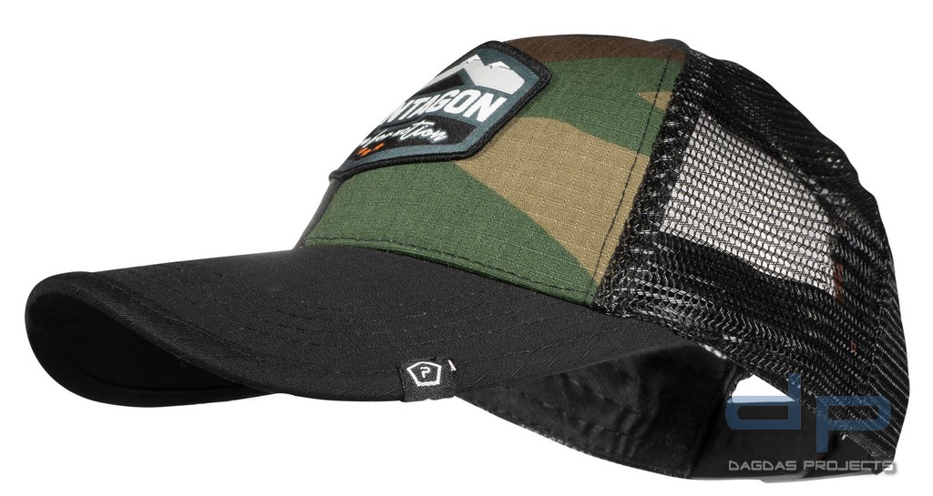 PENTAGON ERA "BORN FOR ACTION" TRUCKER CAP in der Farbe Grau oder Woodland