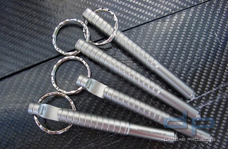 lionSTEEL® ES-1Schlüsselanhänger Mini-Schlagstock grau