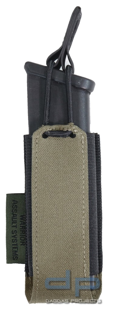 WAS Laser Cut Single Bungee Pistol Mag Pouch Ranger Green
