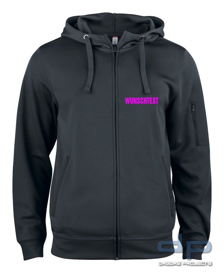 Basic Active Hoody Full Zip in verschiedenen Farben mit Wunschaufdruck