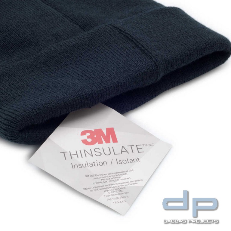 PACOTEX® Premium Wintermütze Strickmütze marineblau mit 3M Thinsulate Wärmeisolation