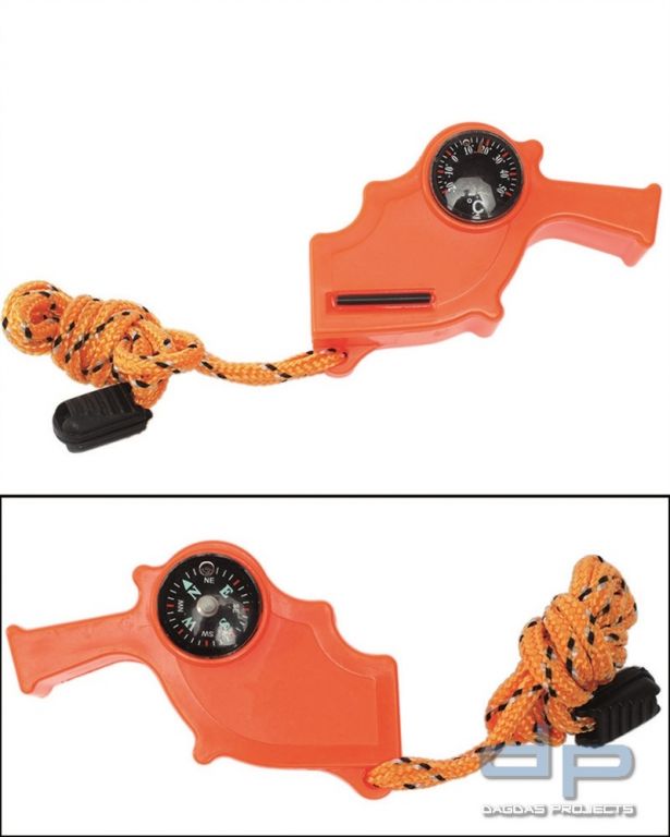 SIGNALPFEIFE ′SAFETY 4IN1′ ORANGE 10 Stück