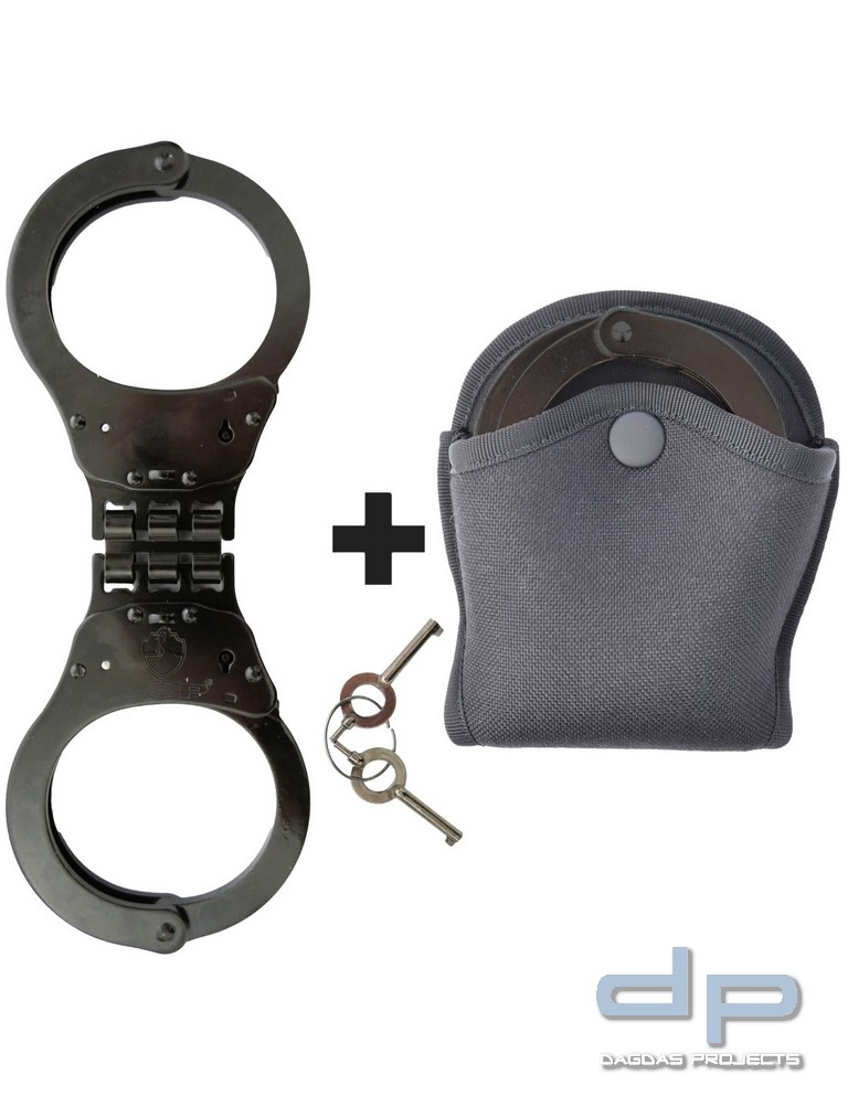 Combo COP® Stahlhandfessel 0108 + COP® 9131N Molle-/Gürtelholster