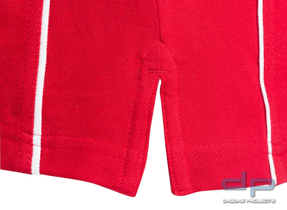 Behörden Polo Piqué Herren Rot mit Wunschaufdruck