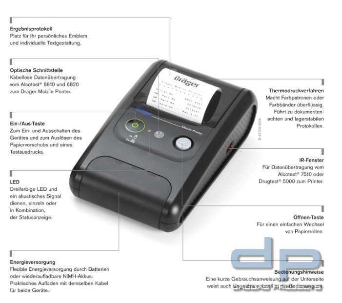 Dräger Mobile Printer - Tragbarer kabelloser Drucker