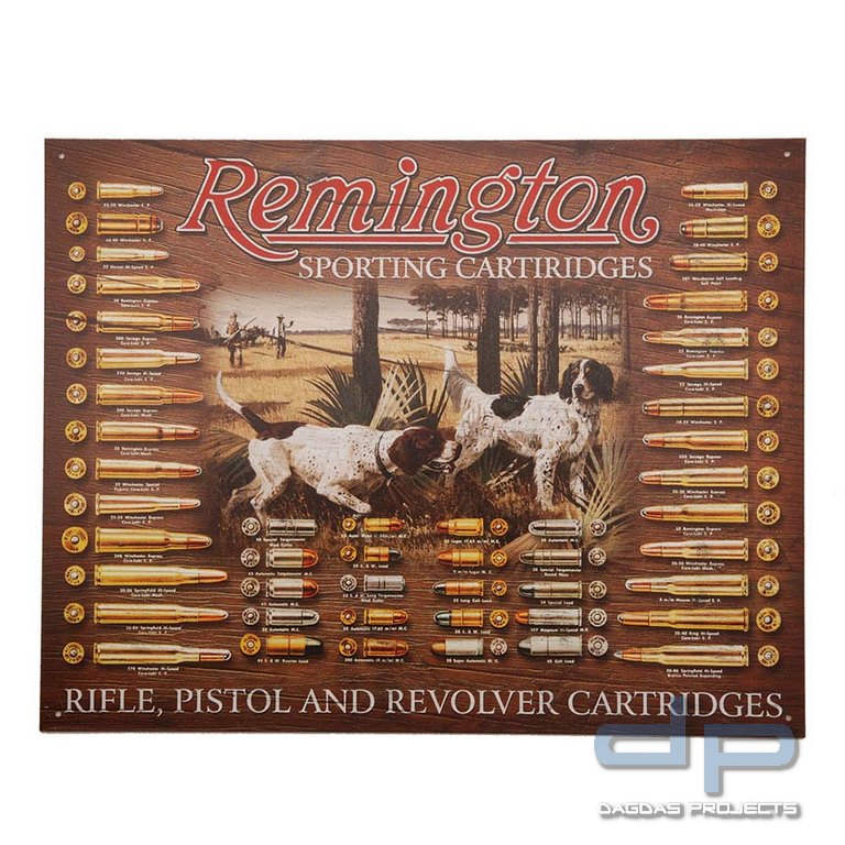 Metallplatte groß 34. Remington Sporting Cartridges