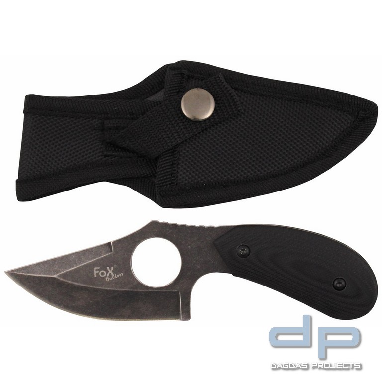 Messer mit festst. Klinge, Fingerloch, G10-Griff