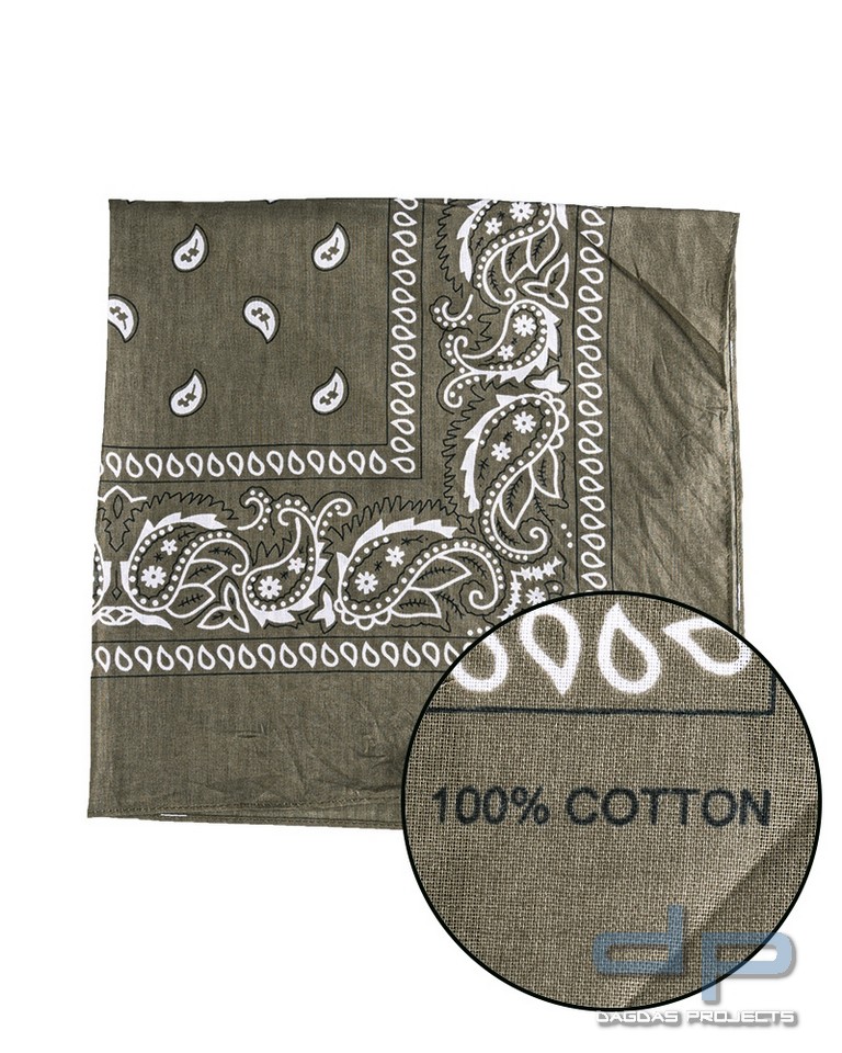 WESTERNHALSTUCH (BANDANA) OLIV VPE 10