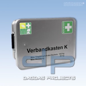 Verbandkasten K ALU leer für DIN 14 142 : 2005