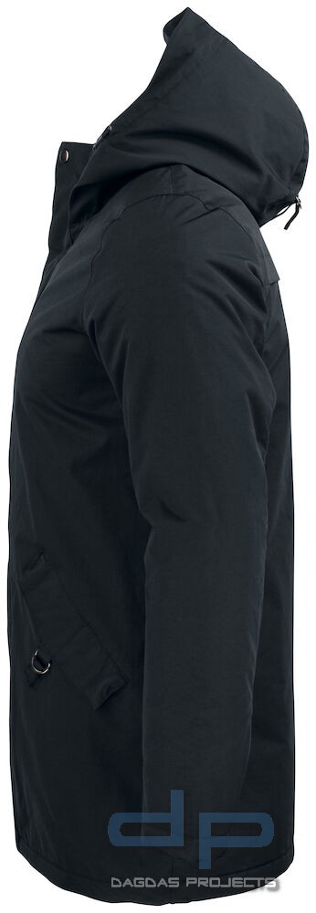 Unisex Behördenparka "Creston" in Schwarz mit Aufdruck nach Wunsch