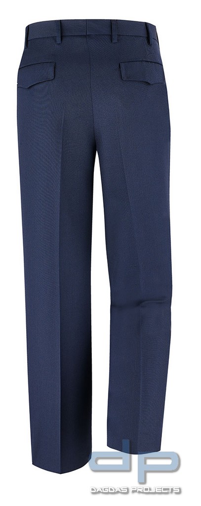 Feuerwehr Diensthose Hose blau 55%/45% Polyester/Schurwolle Kammgarn-Trikot