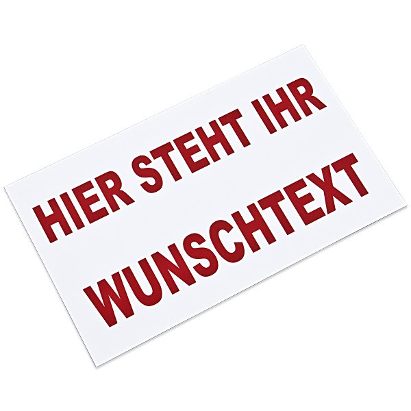 Magnetfolie - 40x24cm - weiß - Wunschtext
