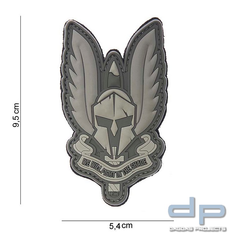 Emblem 3D PVC Spartan grau