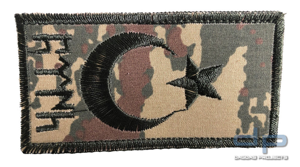 Türkei Flagge Militär Stoffabzeichen Multicam Göktürk Schriftzug Seite
