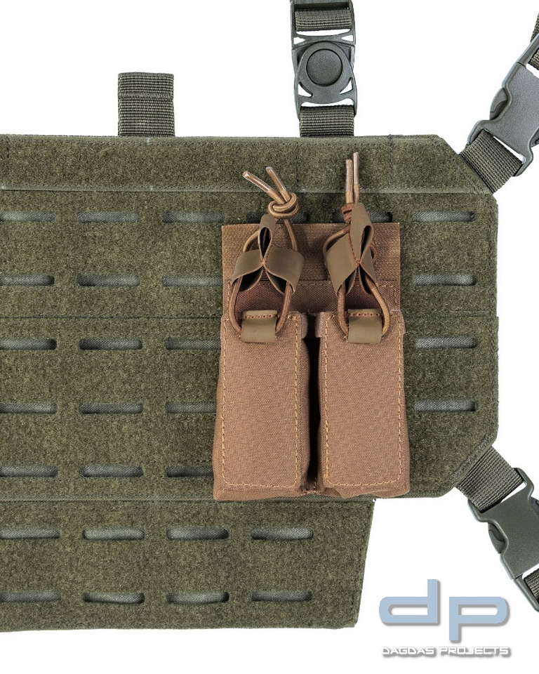MAG.TASCHE F.PISTOLE DOUBLE M.KLETTRÜCKEN DK.COYOTE VPE 5