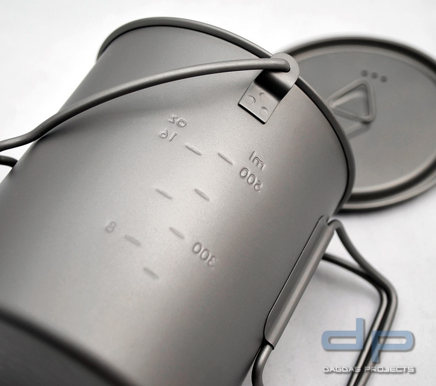 Toaks Titanium Pot 750 ml mit Deckel und Henkel