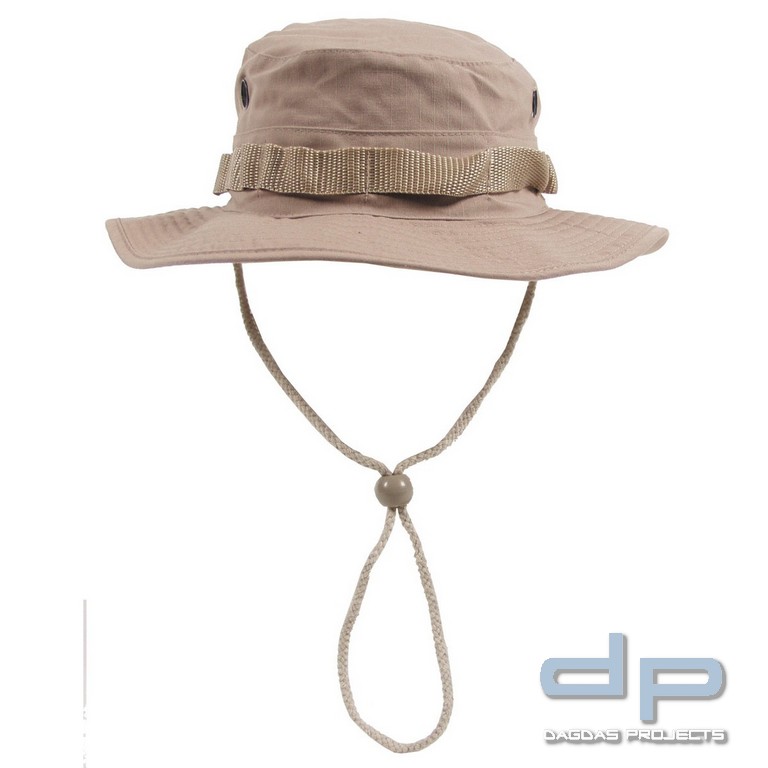 US GI Buschhut, mit Kinnband, GI Boonie, Rip Stop, khaki