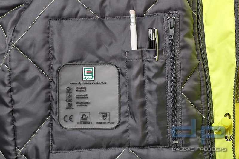 2in1 Behörden Warnschutzjacke mit Aufdruck nach Wunsch in reflex silber Größe XL