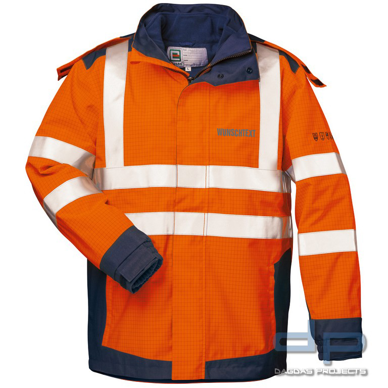MULTINORM 3IN1 PARKA in verschiedenen Farben mit Wunschtext auf Brust und Rücken in Reflex Silber